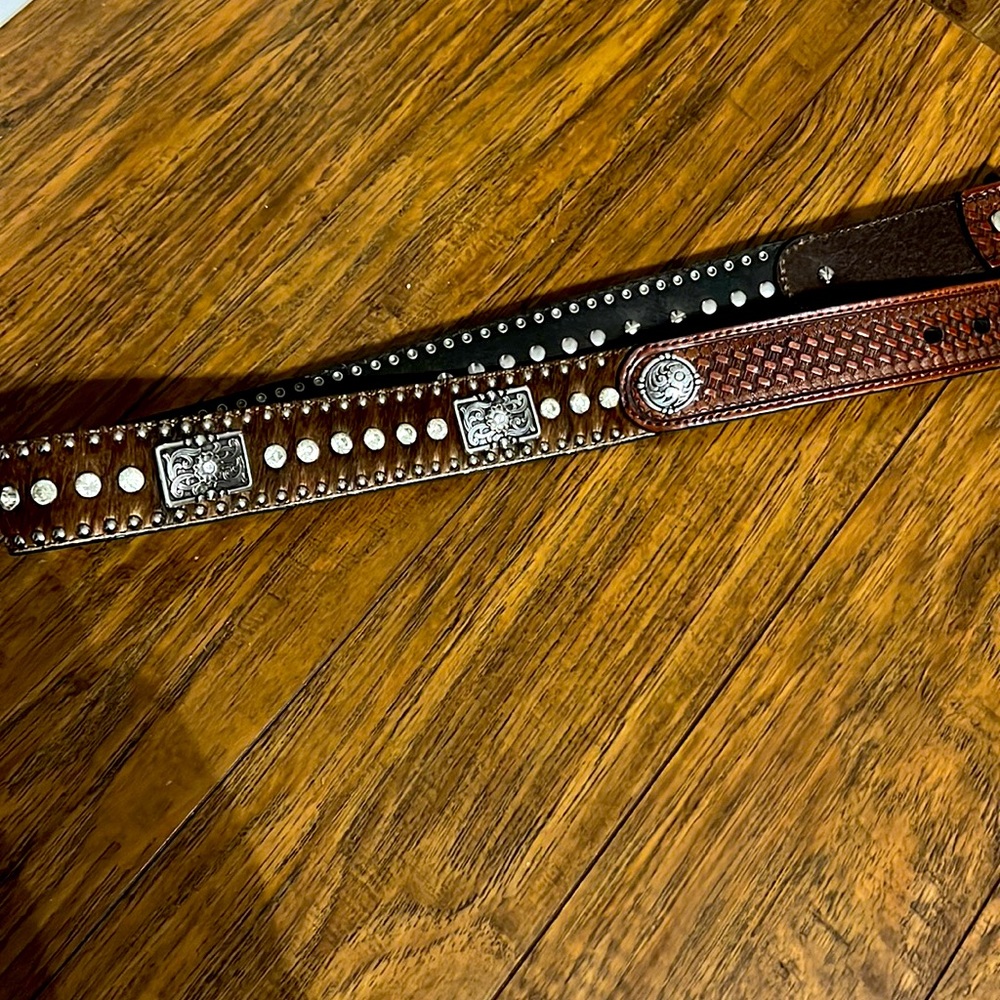 Nocona mens rhinestone belt